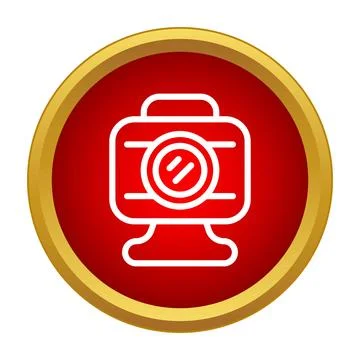Webcam icon representing online video communication Illustrazione stock