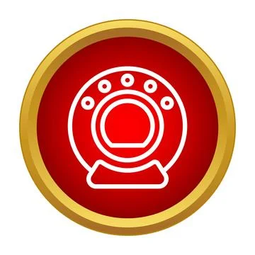 Webcam icon representing online video communication and surveillance Illustrazione stock
