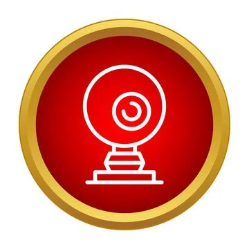 Webcam icon showing video communication technology symbol Stockillustratie