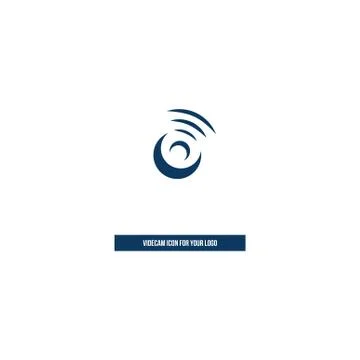 Webcam icon in the style of brush strokes for the logo Illustrazione stock