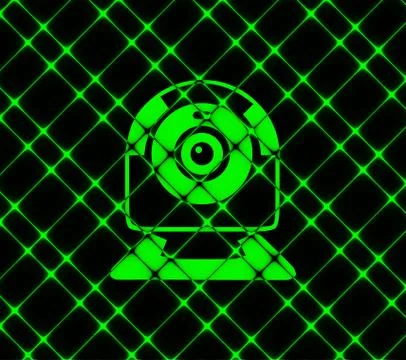 Webcam icon symbol Flat modern web design with long shadow and space for your Stock Illustration