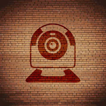Webcam icon symbol Flat modern web design with long shadow and space for your Stock Illustration