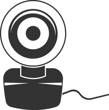 The webcam icon. Vector illustration isolated on a white background. Stock Illustration