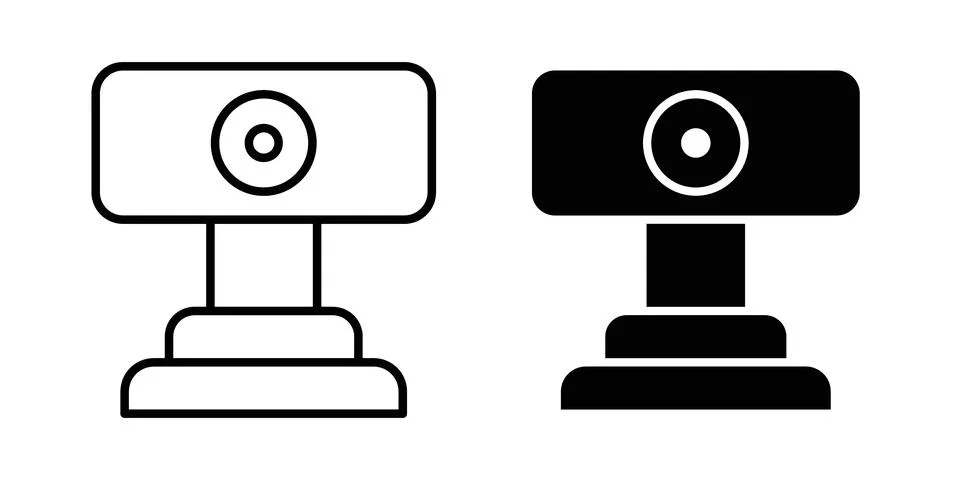 Webcam icon vector, symbol, logo illustrations Stockillustratie