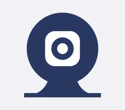 Webcam icon on white background Stock Illustration