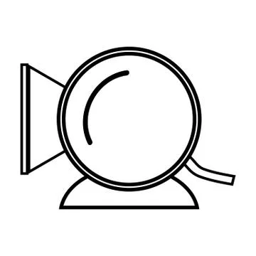 Webcam icon on white. Stock Illustration