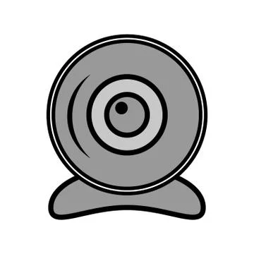 Webcam icon on white. Stock Illustration