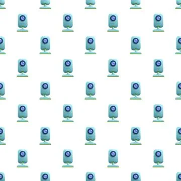 Webcam pattern creating seamless digital communication background Stock Illustration