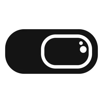Webcam privacy slider icon blocking camera access Stockillustratie