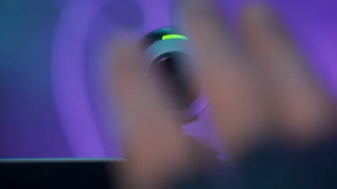 Webcam recoding and filming video - hand waves in front to check if it works Stock Footage 163717640