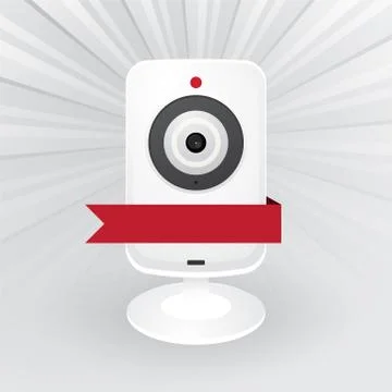 Webcam recording with label options Illustrazione stock