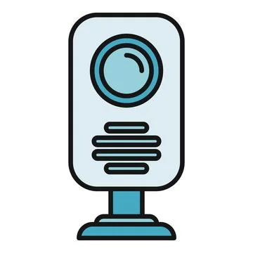Webcam recording video capturing online communication icon Stockillustratie