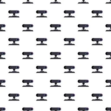 Webcam security camera technology seamless pattern background Illustrazione stock