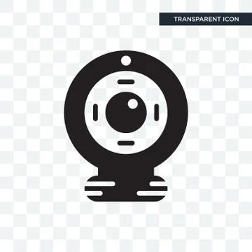 Webcam vector icon isolated on transparent background, Webcam logo design Stock Illustration