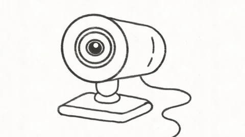 Webcam Video Camera Hand Drawn Animation Stock Footage 341802289