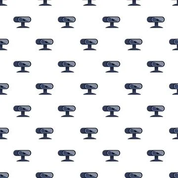Webcams creating a seamless digital communication pattern background イラスト素材