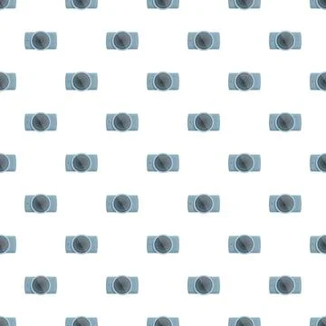 Webcams creating seamless pattern for digital security 库存插图