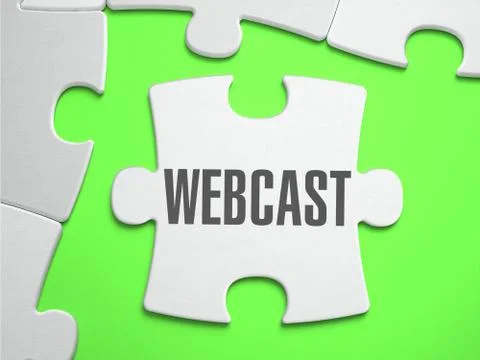 Webcast - Jigsaw Puzzle with Missing Pieces Stock Illustration