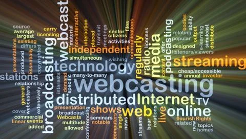 Webcasting background concept glowing Stock-Illustration