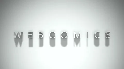 Webcomics 3D title animation with shadows on a white background Stock Footage 297266694