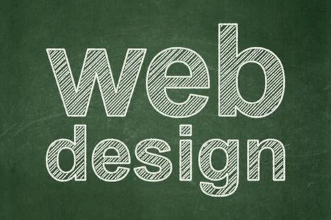 Webdesign concept: Web Design on chalkboard background Stockillustratie