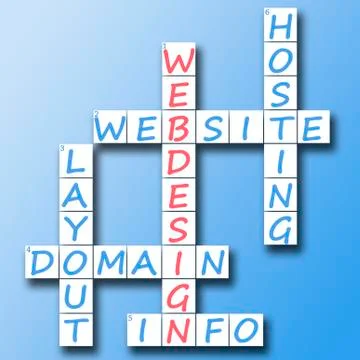 Webdesign on crossword Stock Illustration