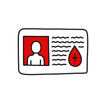 Webdonor card doodle icon, vector illustration Stock Illustration