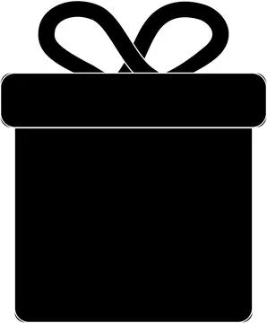 WebGift Box icon, Black gift boxes with ribbon, Present box with ribbon Stock Illustration