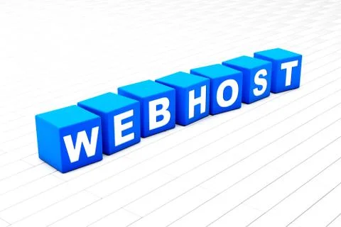Webhost word illustration Stock Illustration