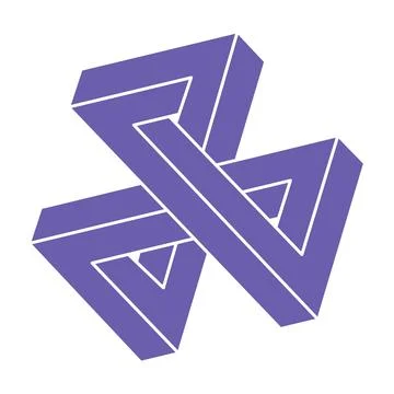 WebIllusion shapes. 3d geometry. Optical illusion figure. Sacred geometry. Logo. Illustrazione stock