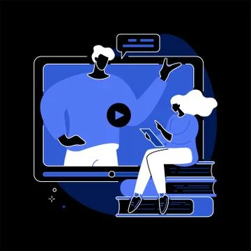 Webinar abstract concept vector illustration. Stock Illustration