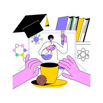 Webinar abstract concept vector illustration. Stock Illustration