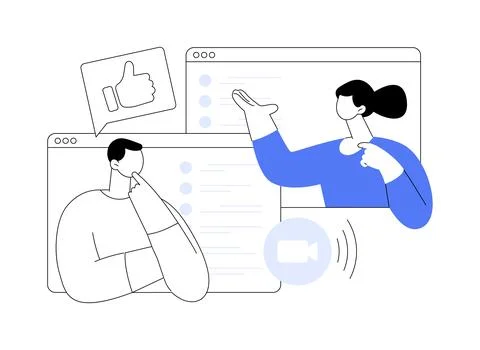 Webinar abstract concept vector illustration. Stock Illustration