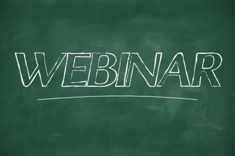 Webinar on blackboard Illustrazione stock