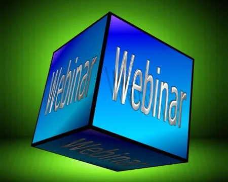 Webinar button 3d Stock Illustration