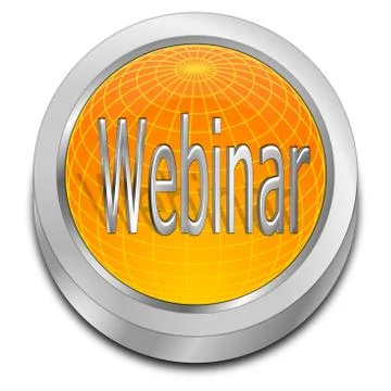 Webinar Button - 3D illustration Illustrazione stock