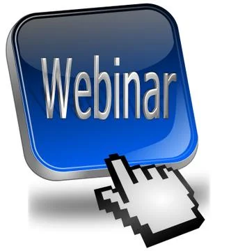 Webinar button with cursor Stock Illustration