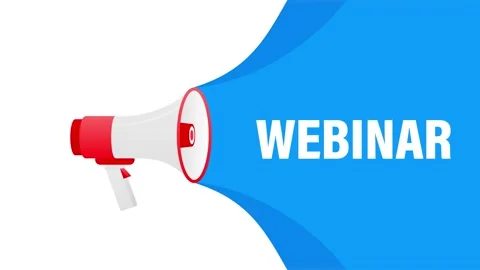 Webinar Button, icon on white background. Motion graphics. Stock Footage 152828919