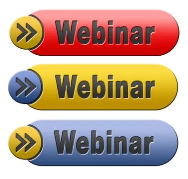 Webinar button Stock Illustration