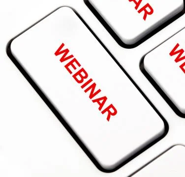 Webinar button on keyboard Illustrazione stock