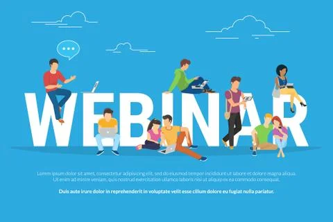 Webinar concept illustration Stock Illustration