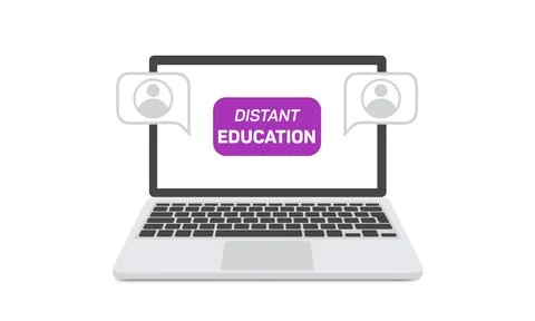 Webinar concept, online course, distant education, video lecture, internet group Illustrazione stock