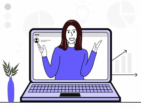 Webinar concept vector flat Illustrazione stock