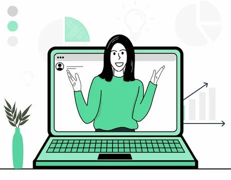 Webinar concept vector flat Stock Illustration