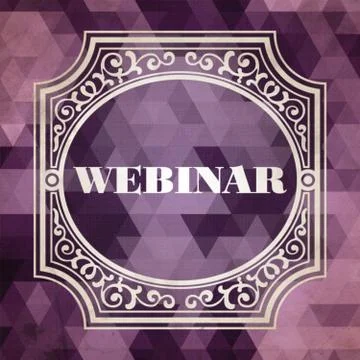 Webinar Concept. Vintage Design Background. Stock Illustration