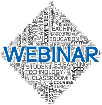 Webinar concept in word tag cloud Stock Illustration