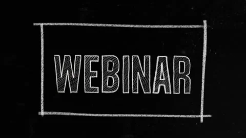 Webinar concept written on blackboard Stock Footage 145704372