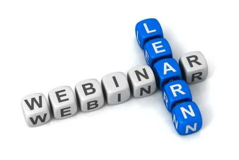 Webinar cubes concept  3d illustration 스톡 일러스트