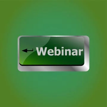 Webinar enter button on computer keyboard key Stock Illustration