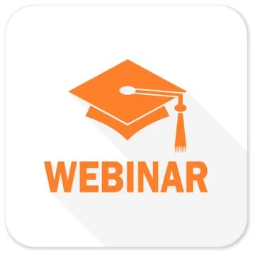 Webinar flat icon Stock Illustration